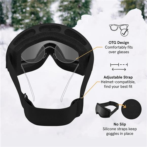 Retrospec Traverse Ski & Snowboard Snow Goggles for Men and Women with Spherical - Picture 6 of 7